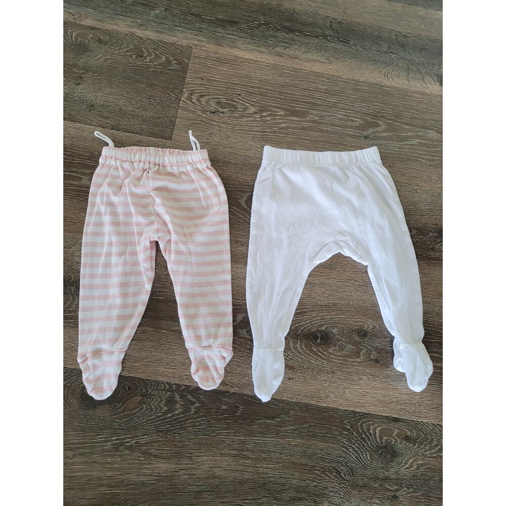Under the‎ Nile Baby Girl Leggings Pink and Honest White Leggings size 3-6 #1